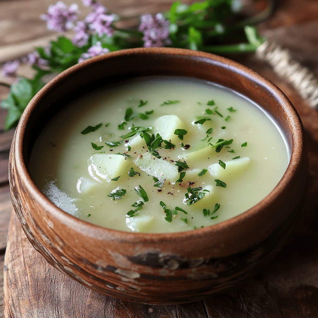 Cremige Bärlauch-Kartoffelsuppe