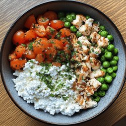 Eiweißreiches Abendessen mit Hüttenkäse