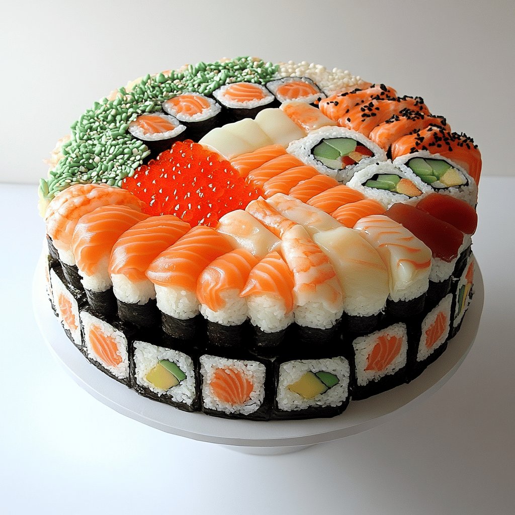 Köstliche Sushi-Torte