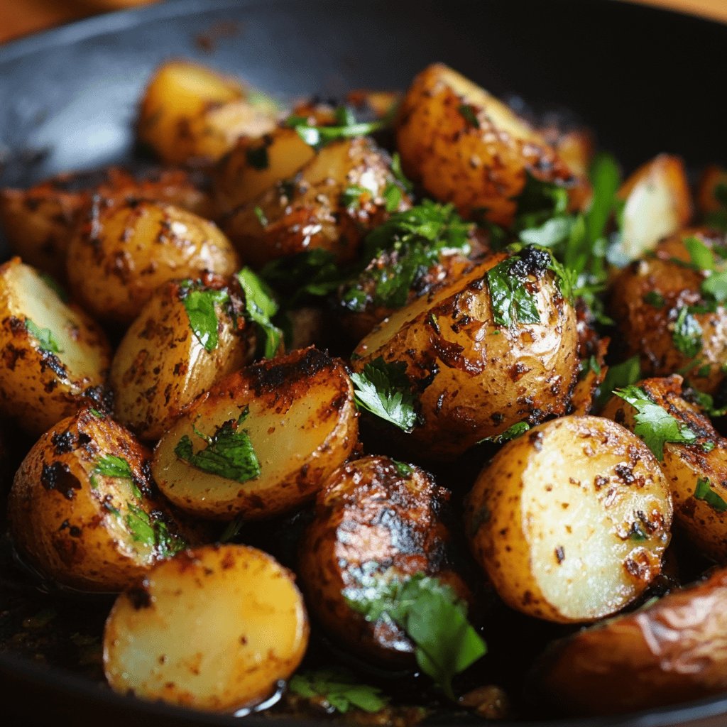 Würzige Kartoffeln mit Koriander