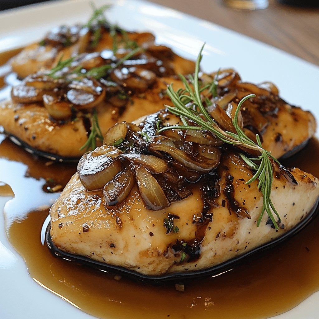 Hähnchen in Balsamico-Zwiebel-Sauce