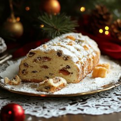 Einfacher Quark-Marzipan Stollen