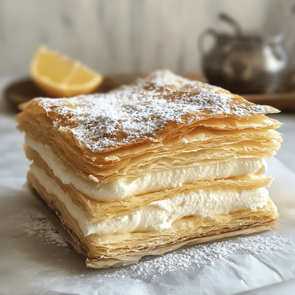 Klassischer Millefoglie-Kuchen