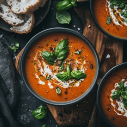 Tomatensuppe mit Kokosmilch