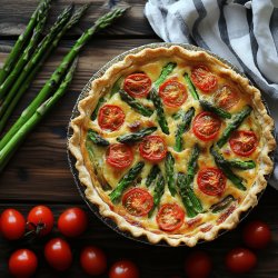 Quiche mit Spargel und Tomaten