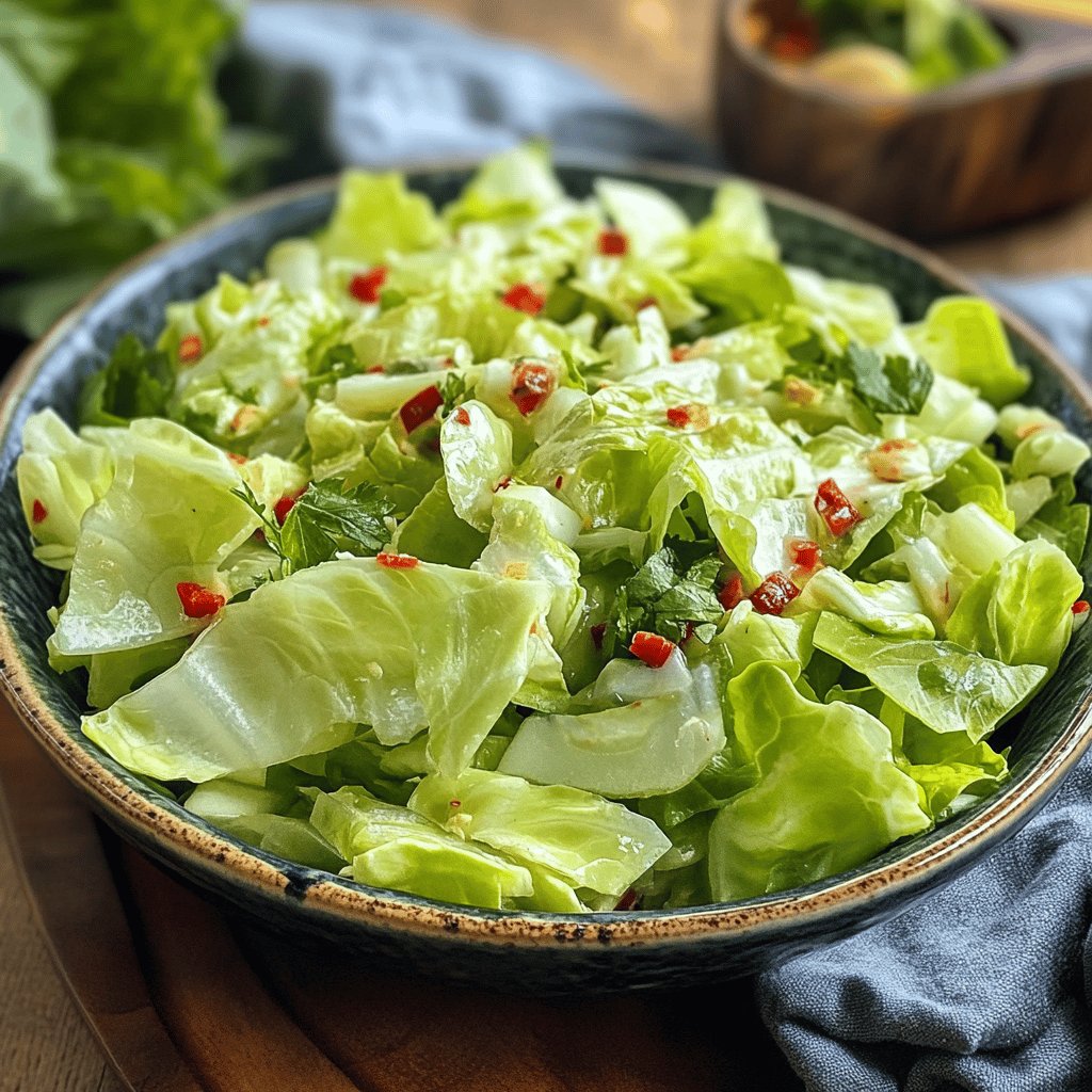 Frischer Eisbergsalat schnell gemacht
