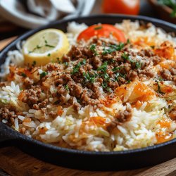 Türkische Kohlpfanne mit Hackfleisch