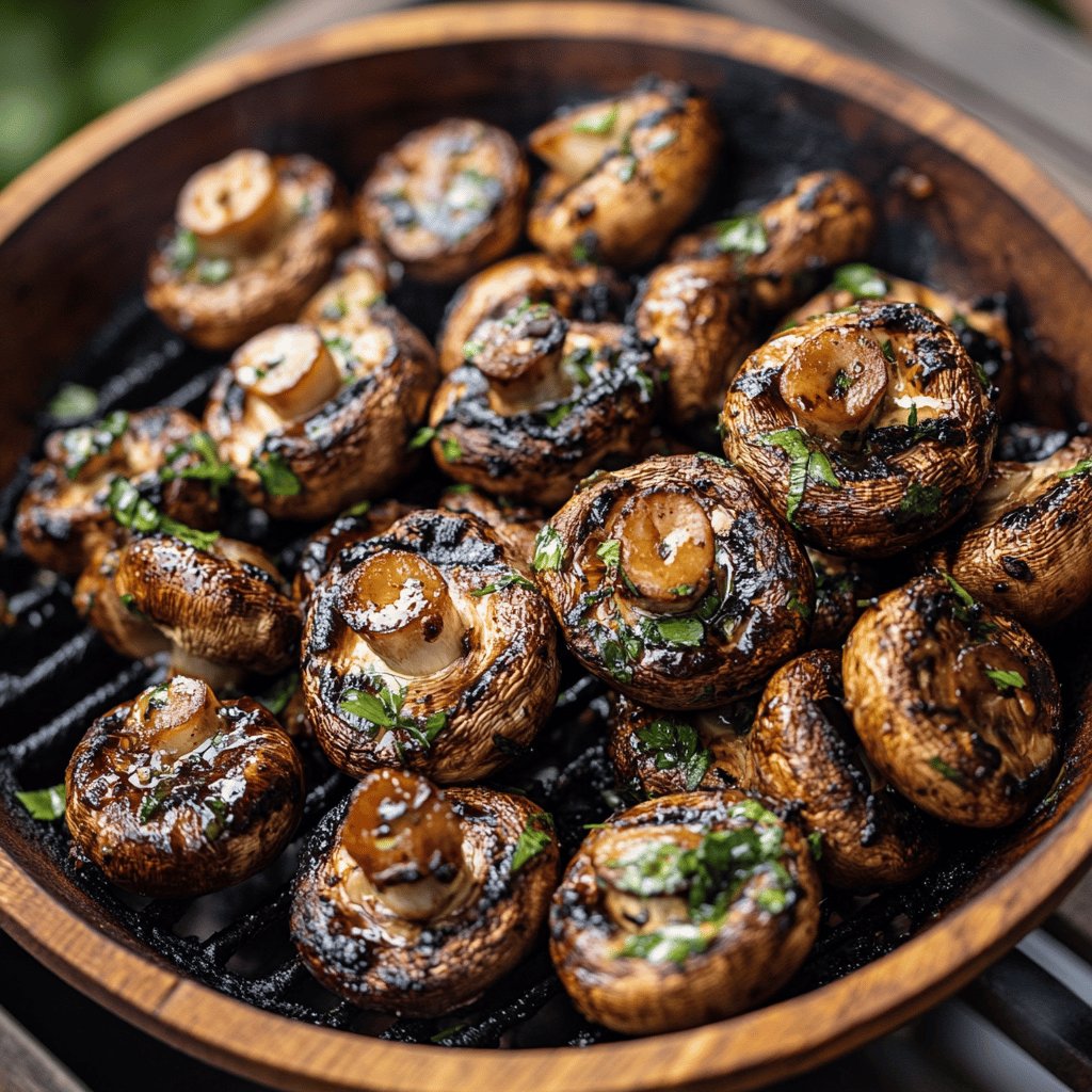 Gegrillte Marinierte Champignons