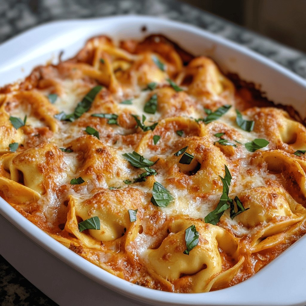 Cremige Überbackene Tortellini