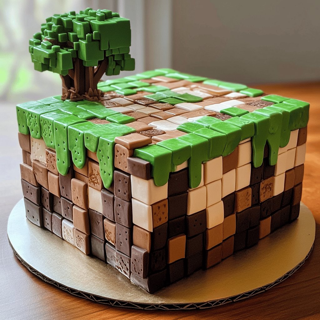 Minecraft-Inspirierter Kuchen