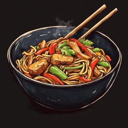 Leckere Asiatische Nudelpfanne