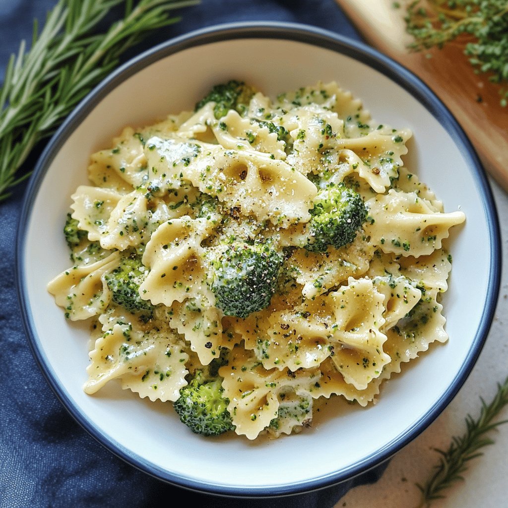 Farfalle mit cremiger Brokkolisauce