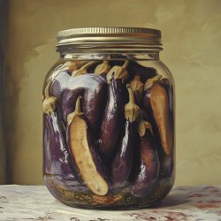 Hausgemachte Eingelegte Auberginen