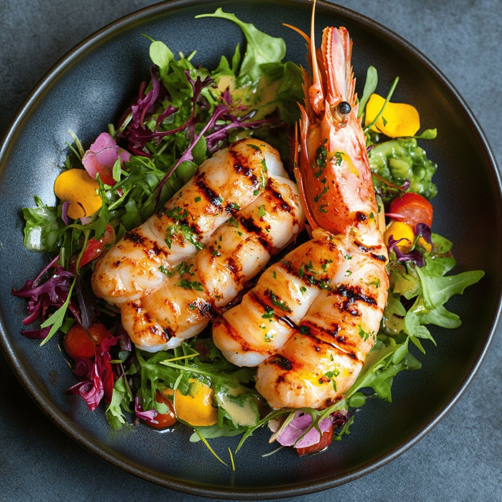 Langustenschwanz mit Marktsalat