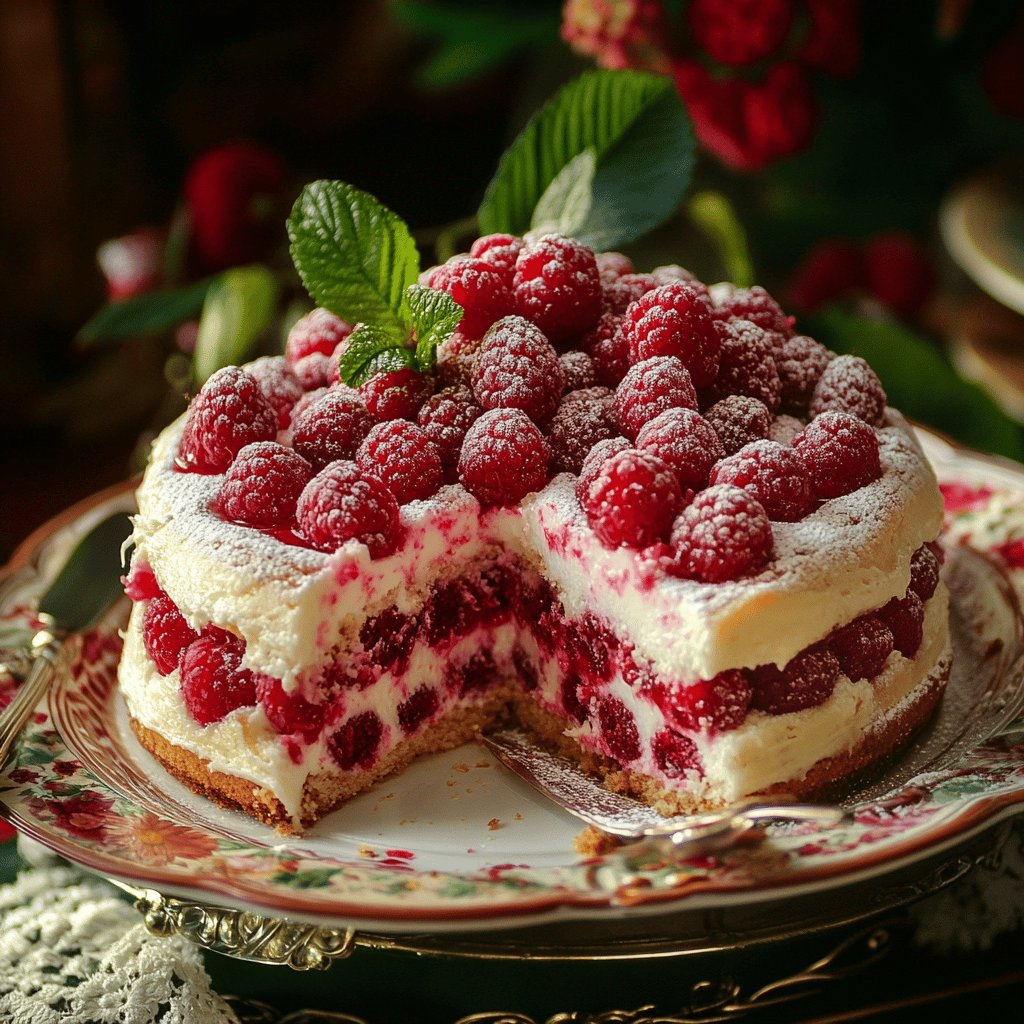Fruchtiger Himbeerkuchen vom Blech