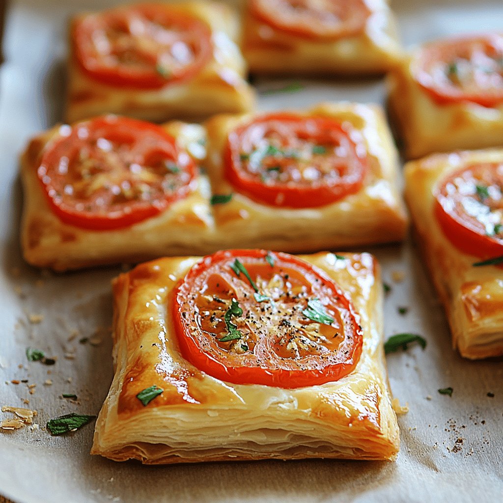 Blätterteig-Tomatenhäppchen