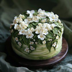 Erfrischende Waldmeistertorte