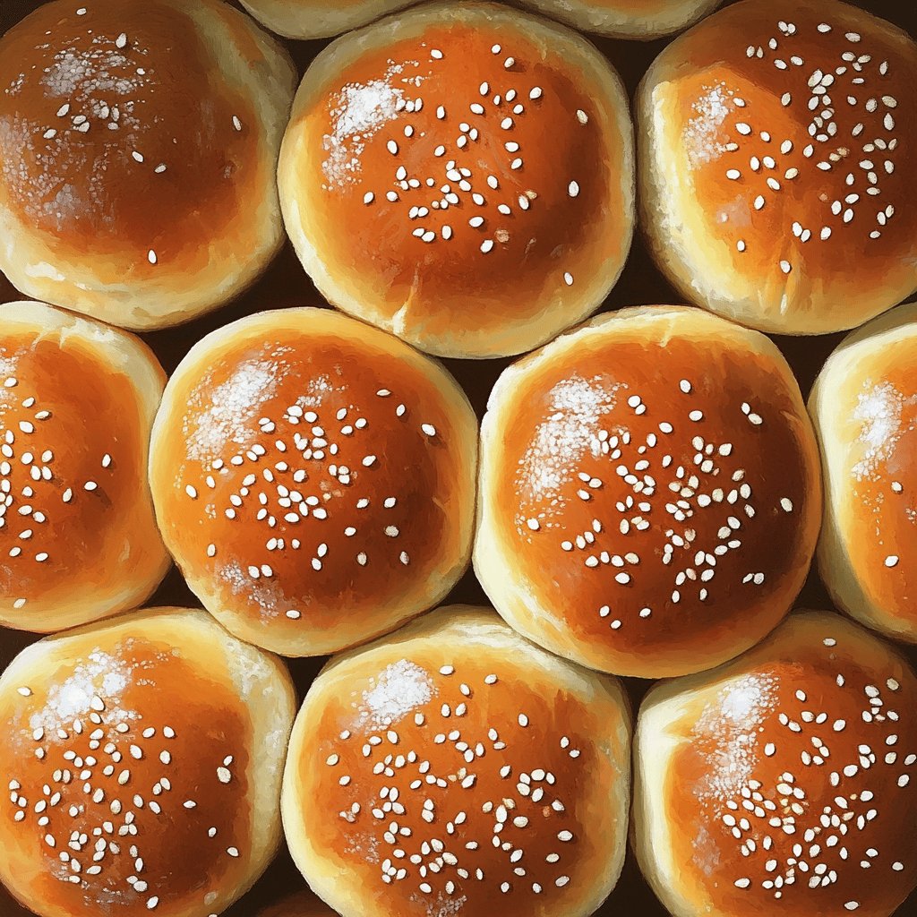 Hausgemachte Hamburgerbrötchen