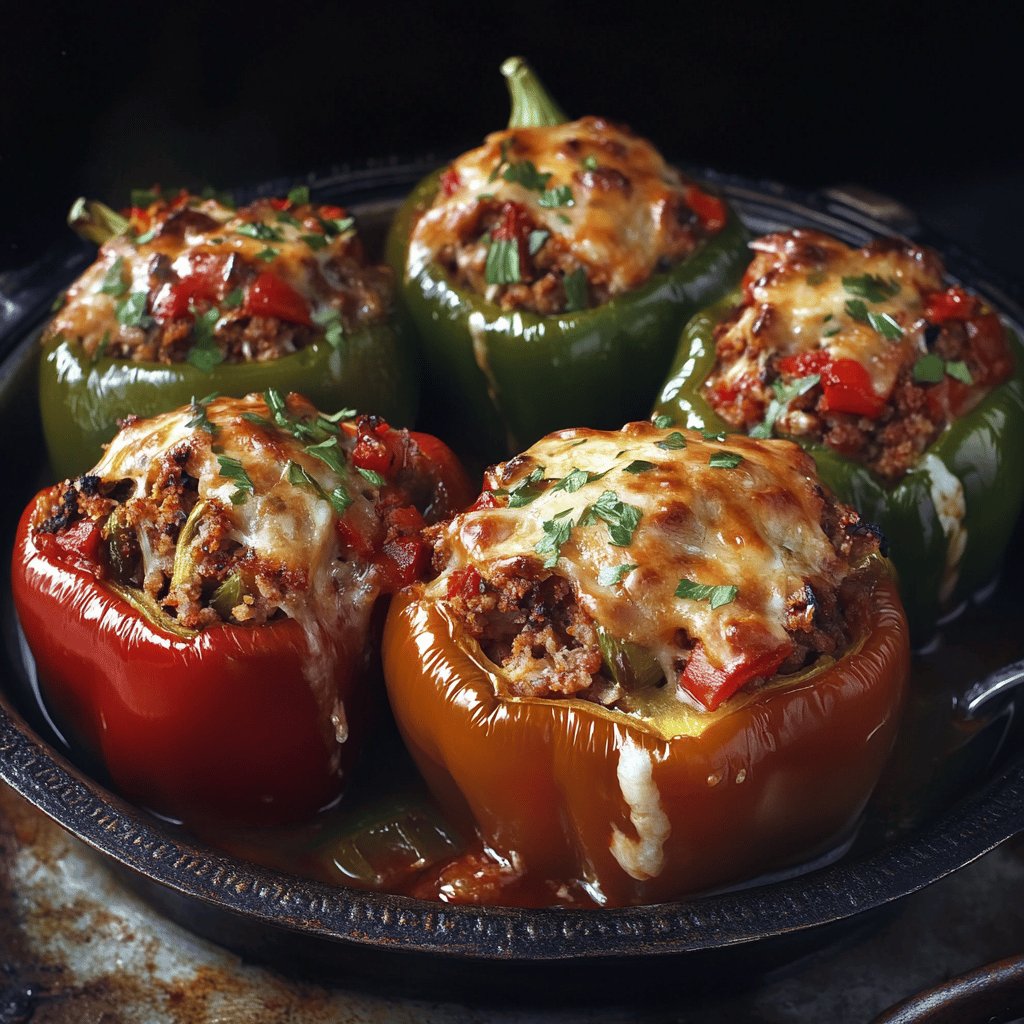 Hausgemachte gefüllte Paprika