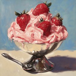 Frische Erdbeercreme