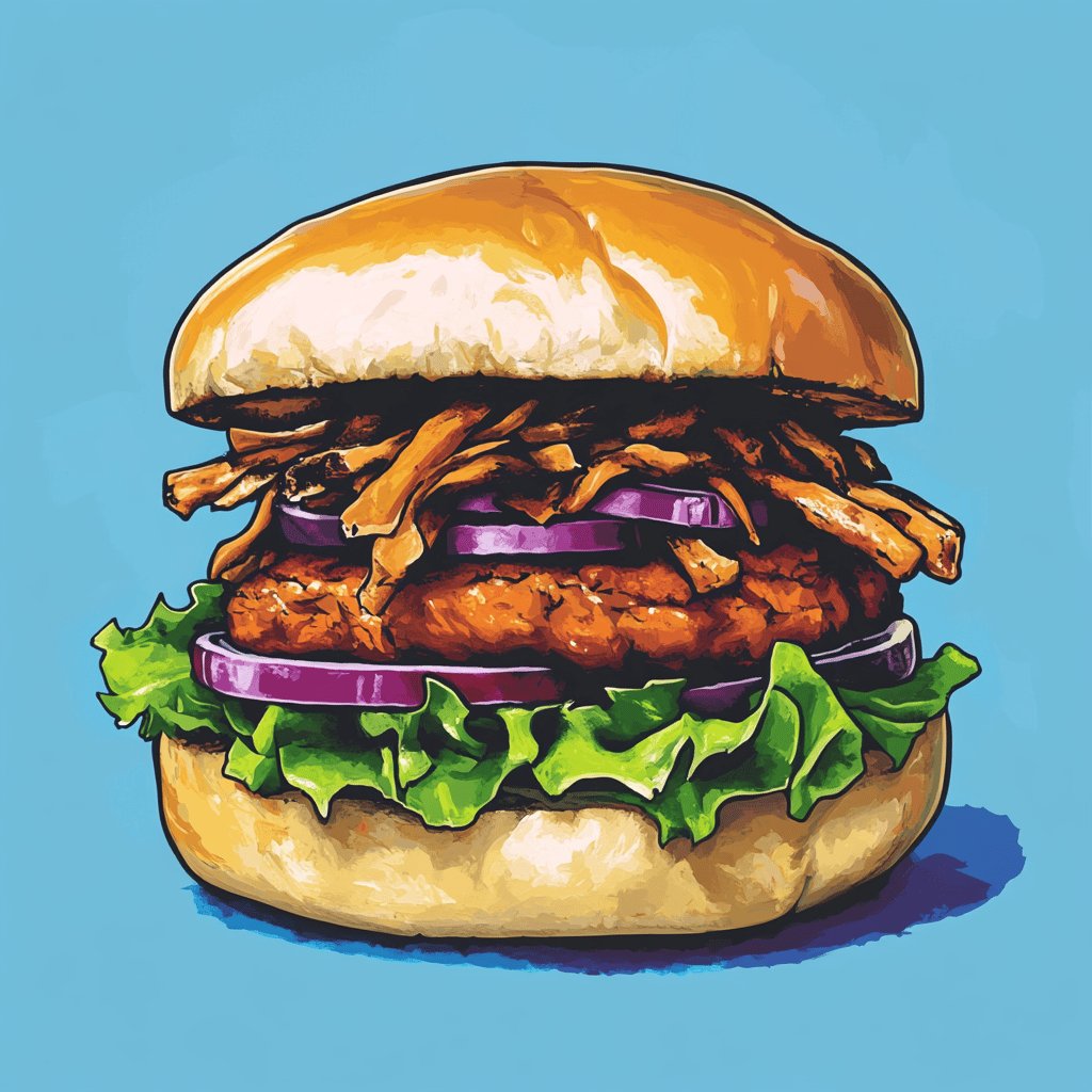 Würziger Jackfruit-Burger