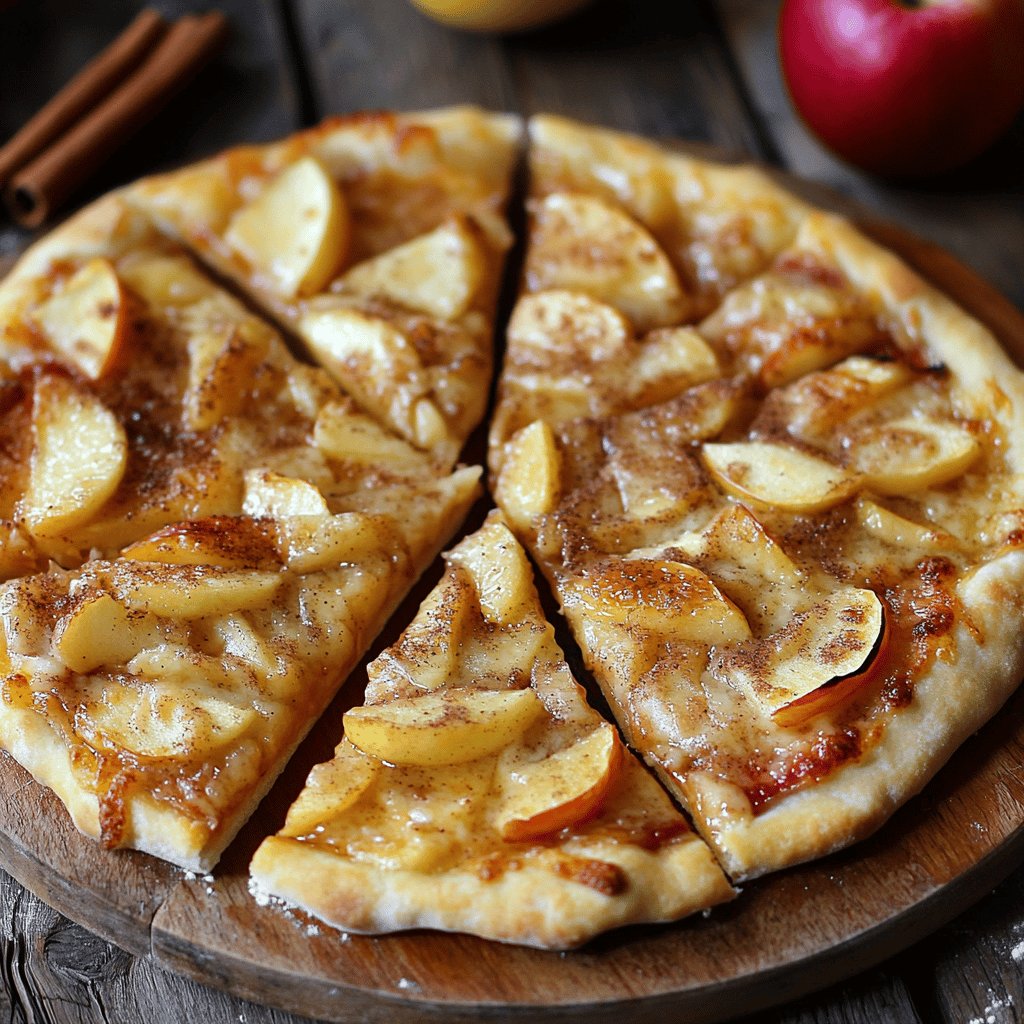 Apfel-Zimt-Dessertpizza