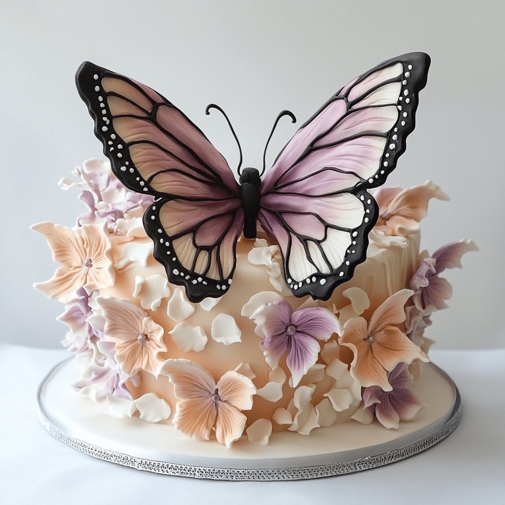 Festliche Schmetterlings-Torte