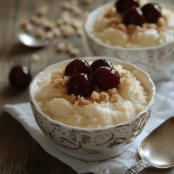 Klassischer Milchreis mit Kirschen