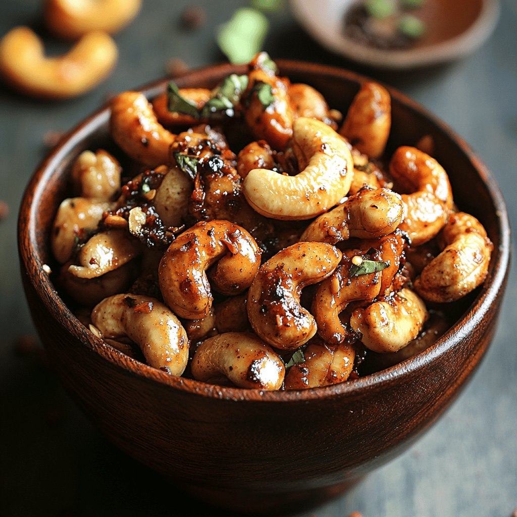 Knusprige Scharfe Cashewkerne