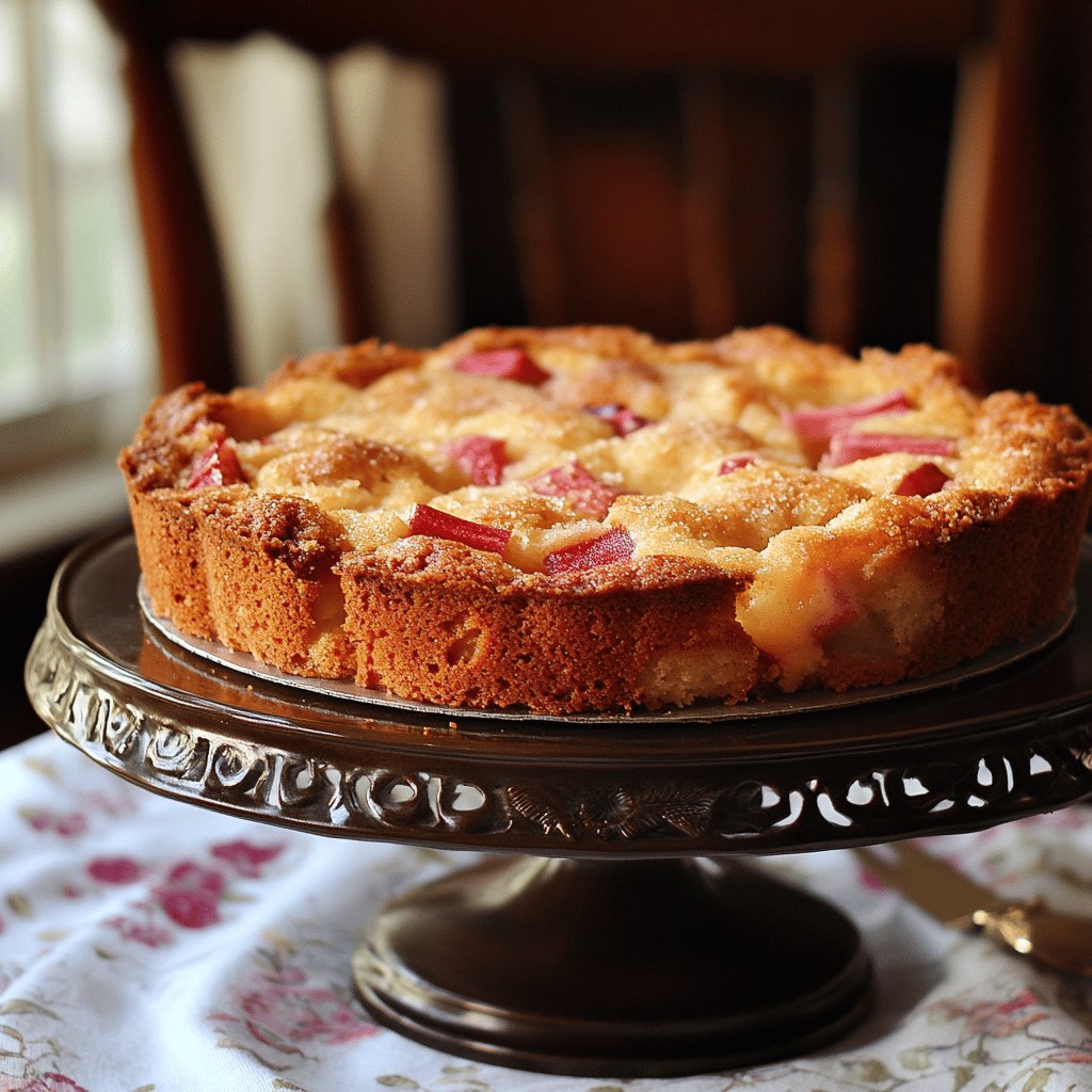 Klassischer Rhabarberkuchen