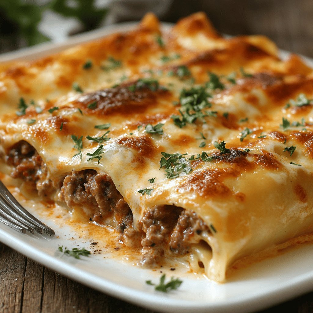 Gefüllte Cannelloni mit Béchamelsauce