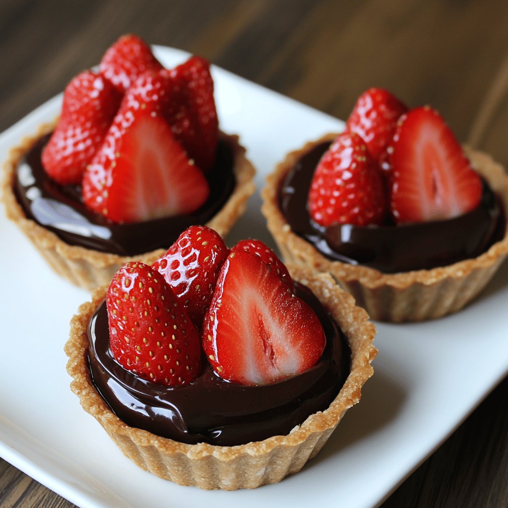 Schokoladen-Erdbeer-Tartelettes
