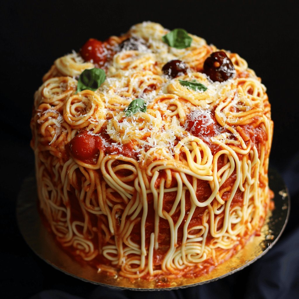 Spaghettieis-Kuchen