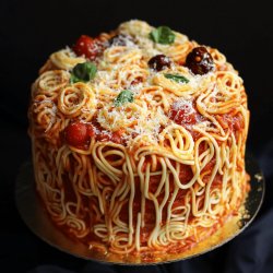 Spaghettieis-Kuchen