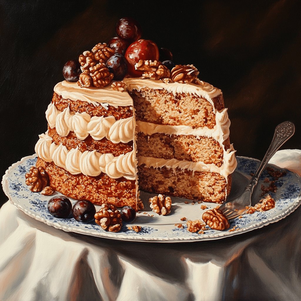 Traditioneller Nusskuchen