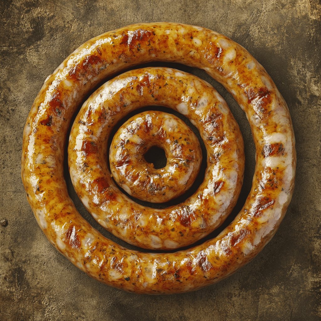 Leckere Bratwurstschnecke