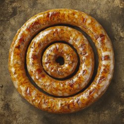 Leckere Bratwurstschnecke