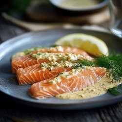 Gravlax mit Senf-Dillsauce