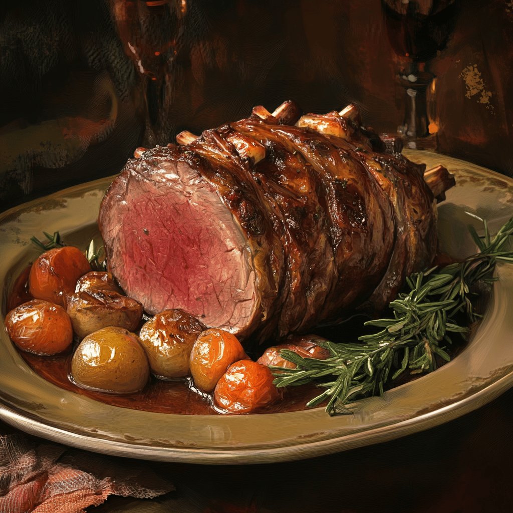 Köstlicher Hirschrollbraten