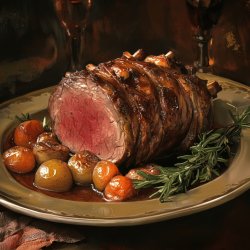 Köstlicher Hirschrollbraten