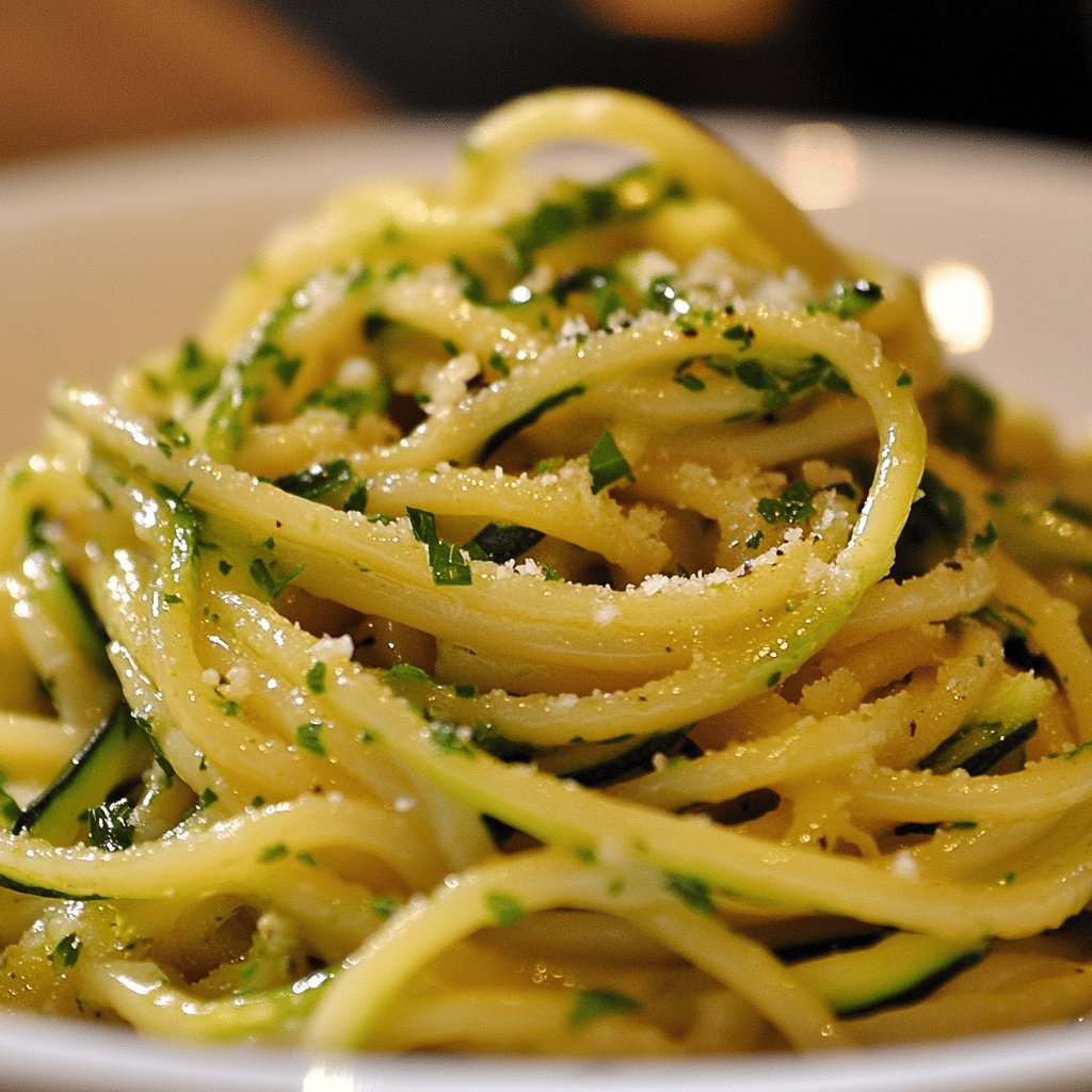 Leckere Zucchinispaghetti
