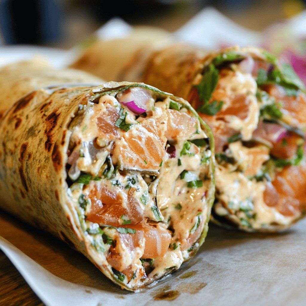 Leckere Lachs-Wraps