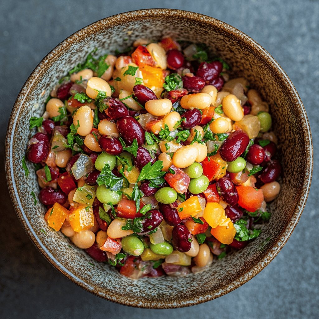Frischer Dicke-Bohnen-Salat