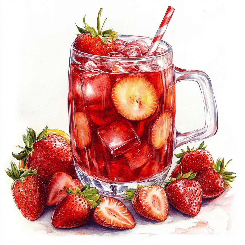 Alkoholfreie Erdbeerbowle