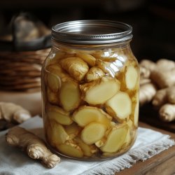 Hausgemachter Eingelegter Ingwer