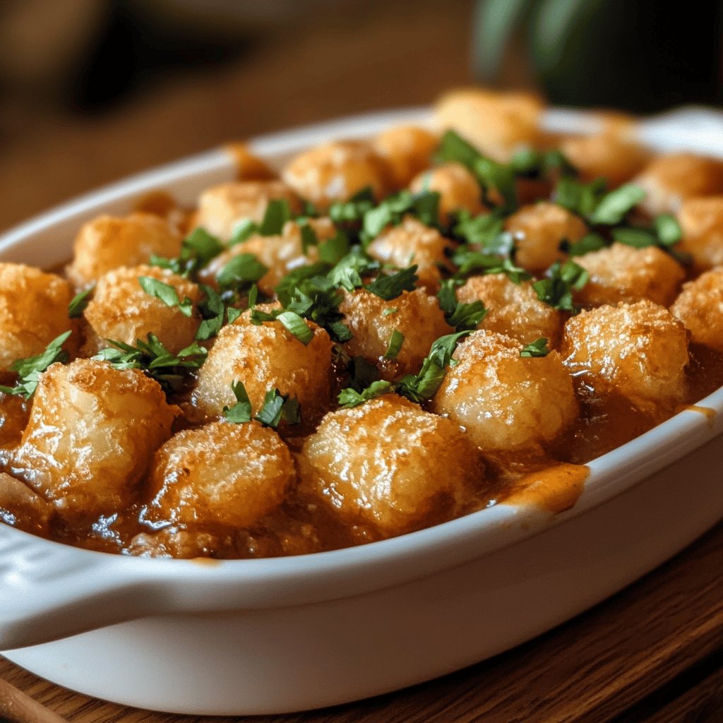 Herzhafter Tater Tot Auflauf