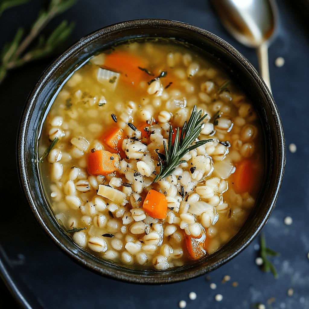 Herzhafte Rollgerstensuppe