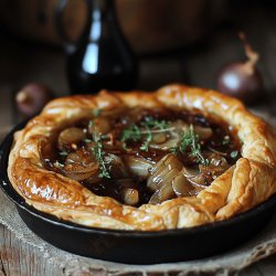 Zwiebelkuchen mit Blätterteig
