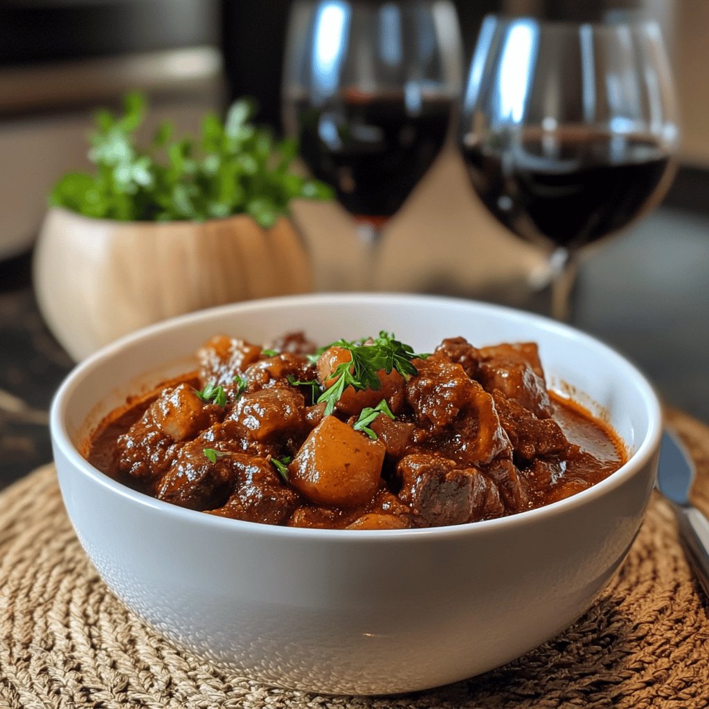 Klassisches Rotwein-Gulasch