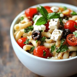 Mediterraner Feta-Nudelsalat